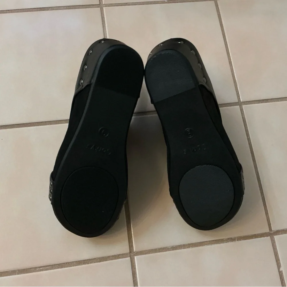 Corkys Carley Black Combo Adjustable Suede Wedge Sandals Sz 9 NIB! - Picture 4 of 6